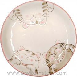ASSIETTE TROIS CHAT 15.8 X...