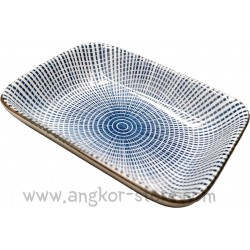 SAUCIERE BLEU BLANC 9 X 7 CM