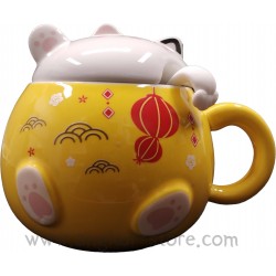 TASSE A THE CHAT COUVERCLE...