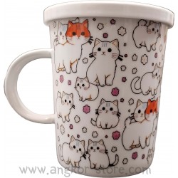 TASSE A THE CHATS 9.5 X 11 CM
