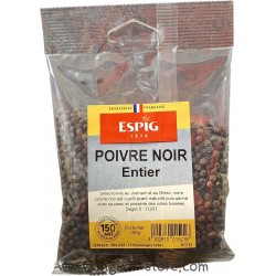 POIVRE NOIR ENTIER - 0.1Kg