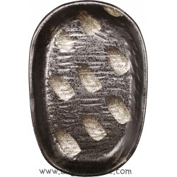 PLAT OVAL NOIR 24.80 X 16 CM